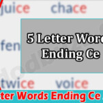 5 Letter Word Ending Ce