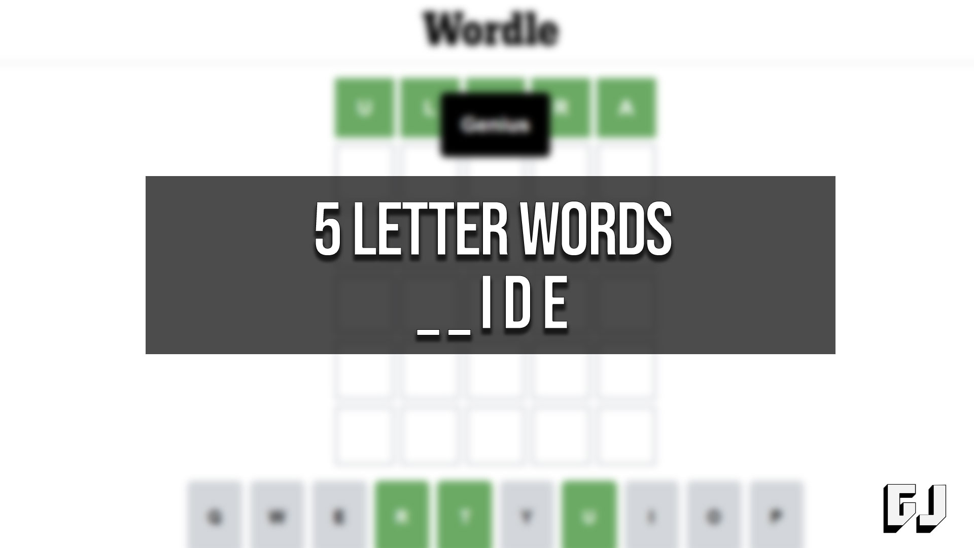 5 Letter Word Ending In A