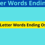 5 Letter Word Ending In Ose