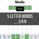 5 Letter Word Ending In Urn