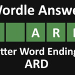 5 Letter Word Ending With Ard