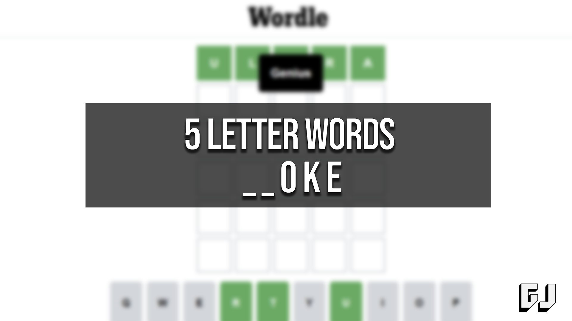 5 Letter Word Ending With Oke