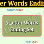 5 Letter Word Ending With Set