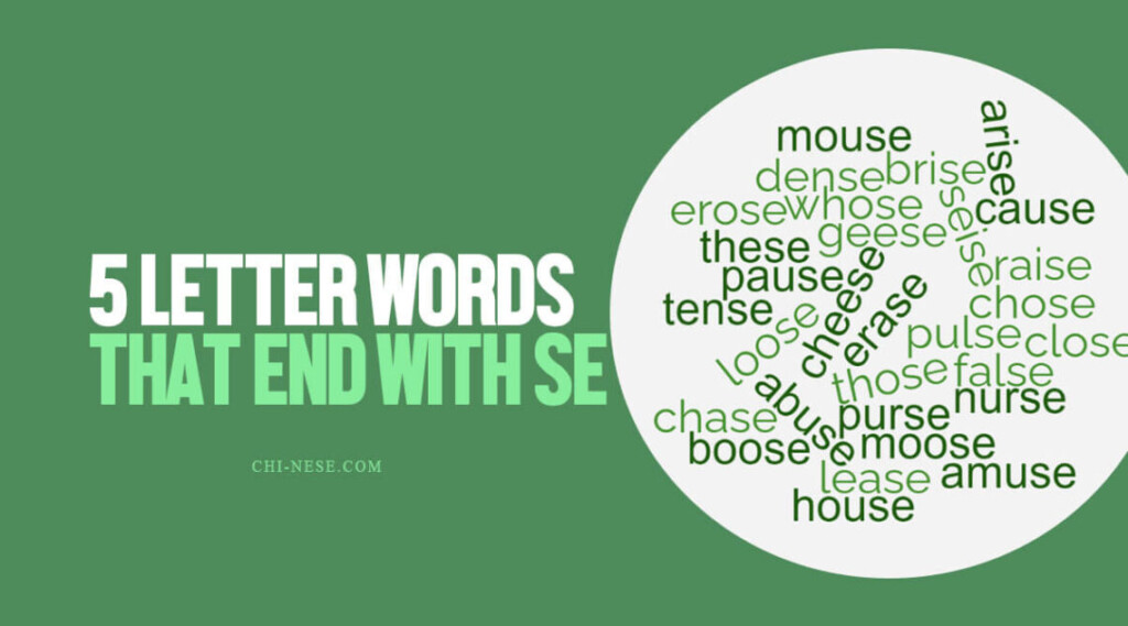 5 Letter Word Ends In Se