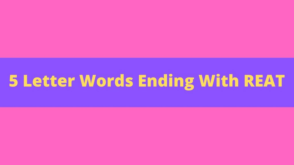 5 letter word that ends ree