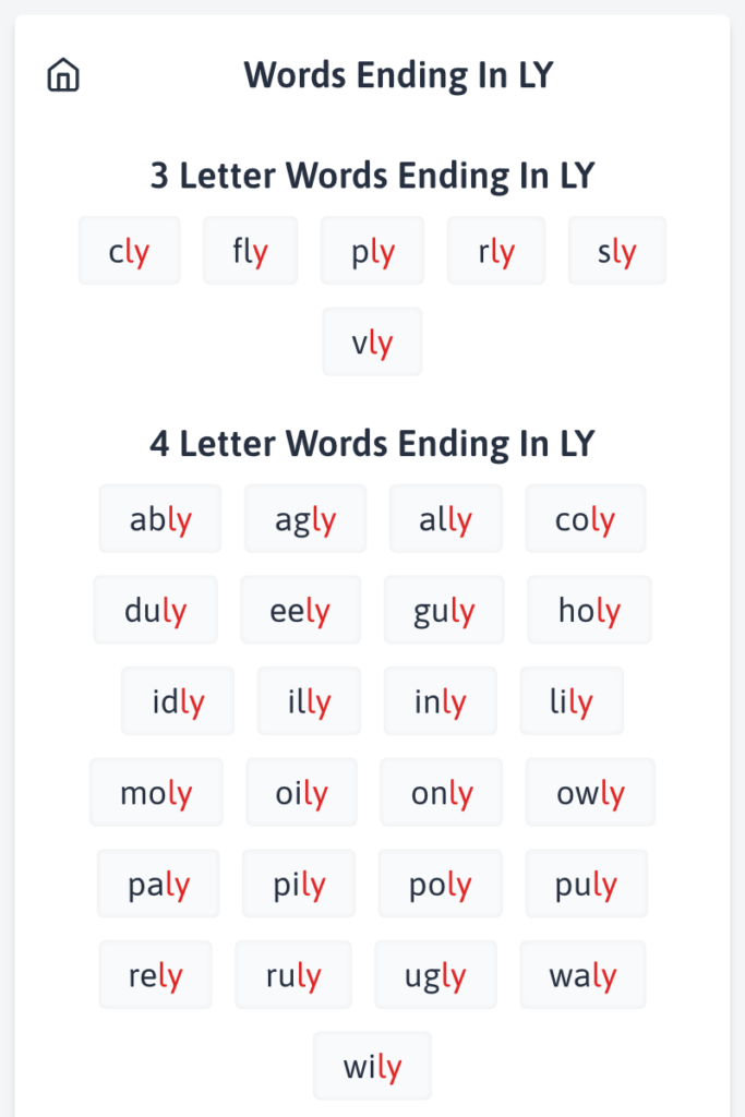 5 Letter Word With O Ending In Ly 5LetterWordsEnding