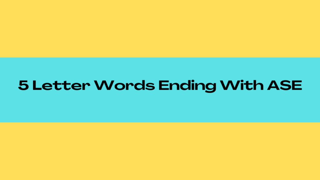 5 letter words that end with ace