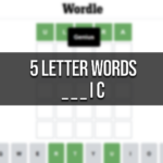 5 Letter Words Ending Ic