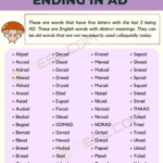 5 Letter Words Ending In Ady