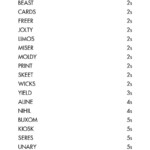 5-letter Words Ending In As