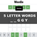 5 Letter Words Ending In Ggy