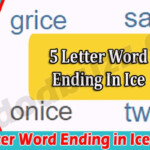 5 Letter Words Ending In Ice Wordle