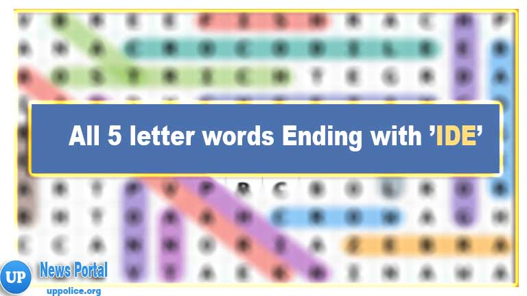 5 Letter Words Ending In Ide