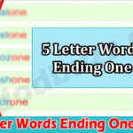 5 Letter Words Ending In O N E