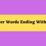 5 Letter Words Ending In Ory