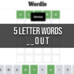 5 Letter Words Ending In Out