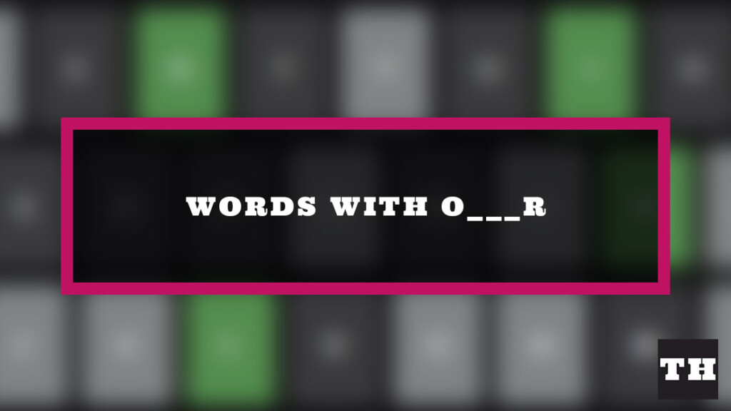 5 Letter Words Ending In R O