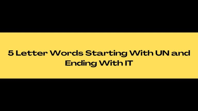 5 Letter Words Ending In U N