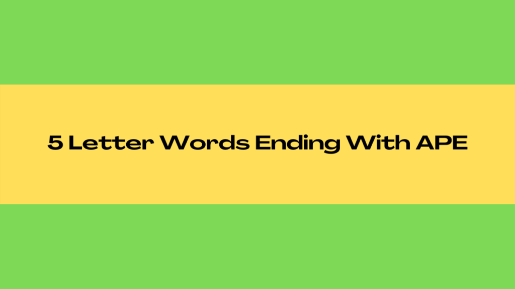 5 letter words ending in apic