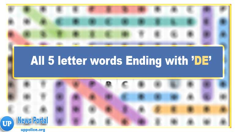 5 Letter Words Ending With De