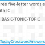 5 Letter Words Ending With Ic